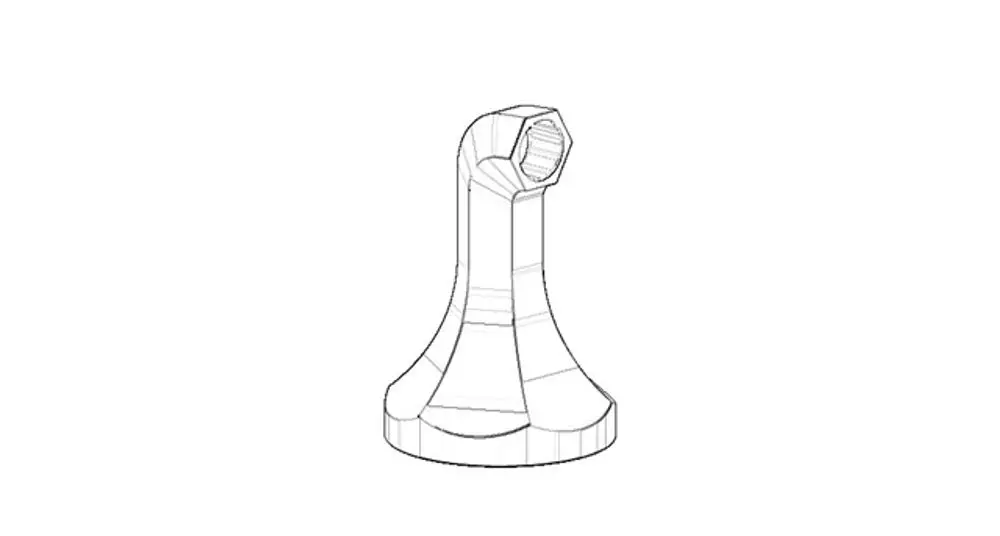 DORNBRACHT Halter für Handtuchring und Papierrollenhalter ERSATZTEILE 081736503 91 x 60 x 60 mm Messing gebürstet (23kt Gold), 081736503-28 Galeriebild 1
